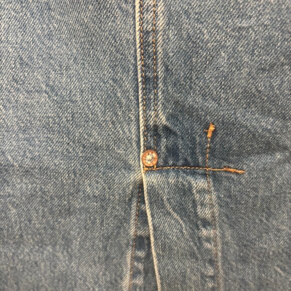 We The Free Skirt 29 Cotton Denim Button Fly High Waisted Slit Maxi Free People - Picture 11 of 15